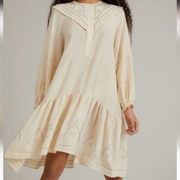 Munthe Capture Shift Ruffle Dress in Creme Size 38 / 6 - Picture 1 of 10